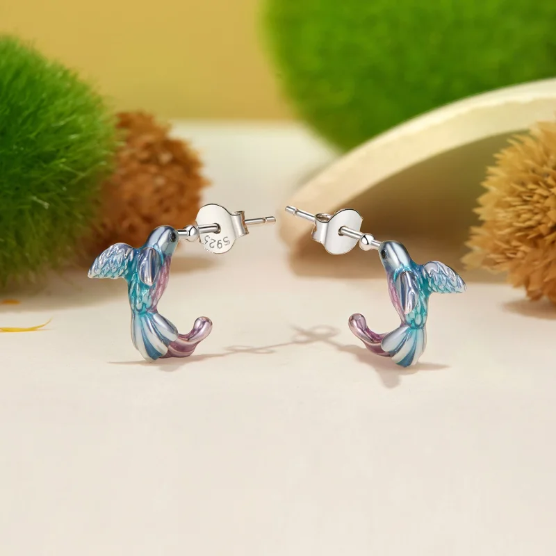 (изображение за) Обеци в стил PANDORA Kingfisher - BSE997 - Преглед 3