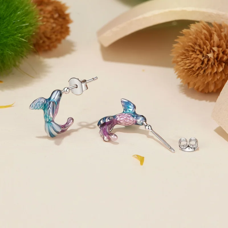 (изображение за) Обеци в стил PANDORA Kingfisher - BSE997 - Преглед 4