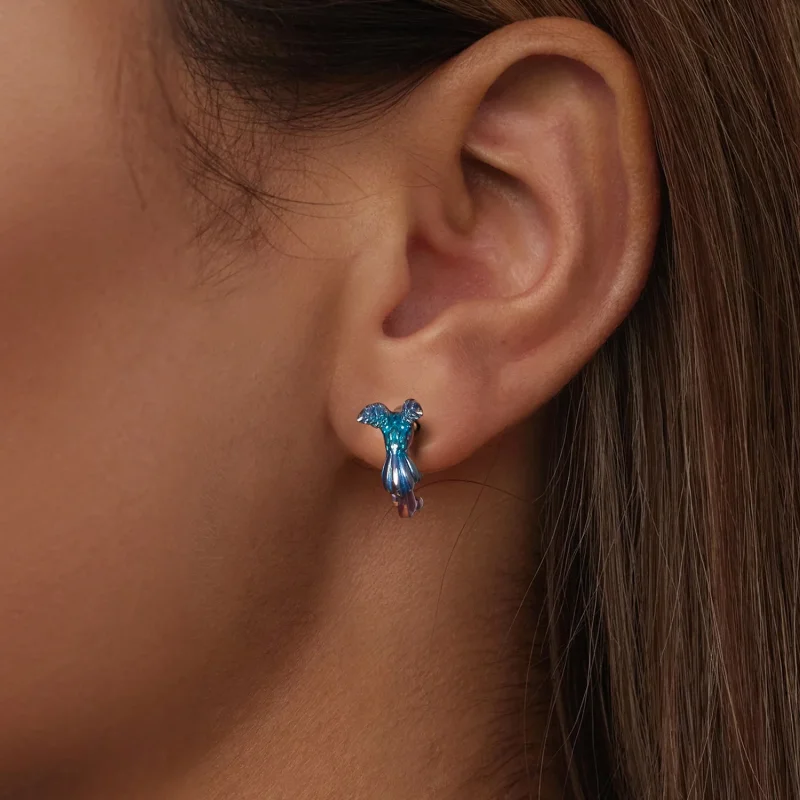 (изображение за) Обеци в стил PANDORA Kingfisher - BSE997 - Преглед 6