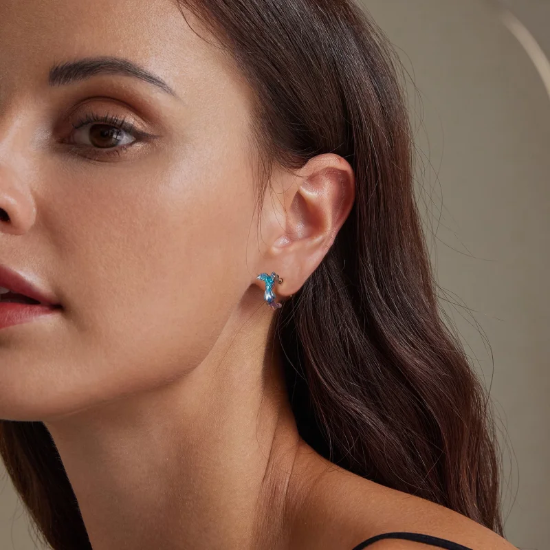 (изображение за) Обеци в стил PANDORA Kingfisher - BSE997 - Преглед 7