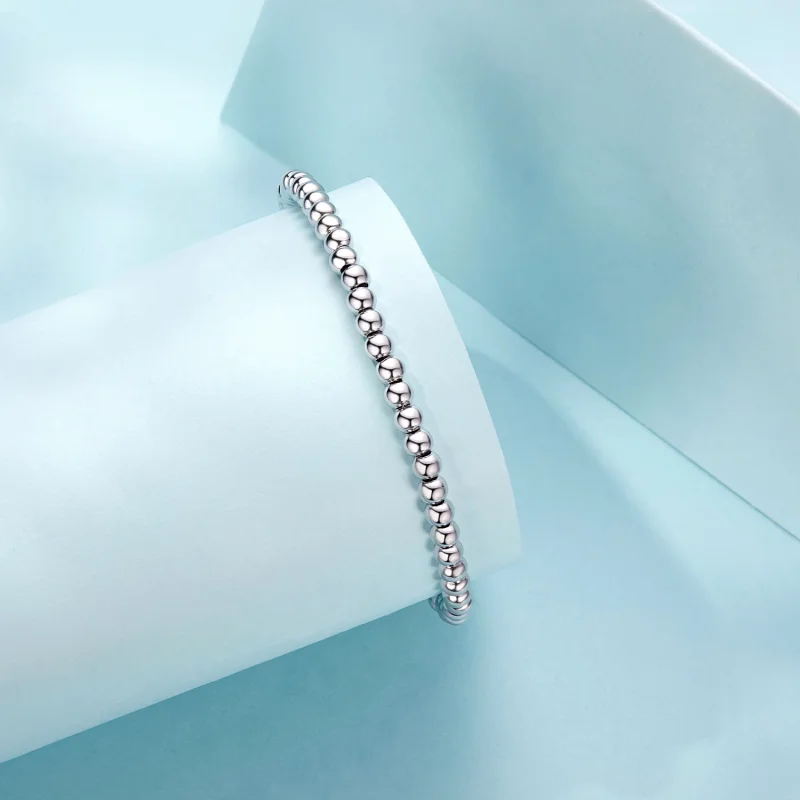 (изображение за) Основна верига със сребърни мъниста в стил PANDORA - SCB267 - Преглед 2