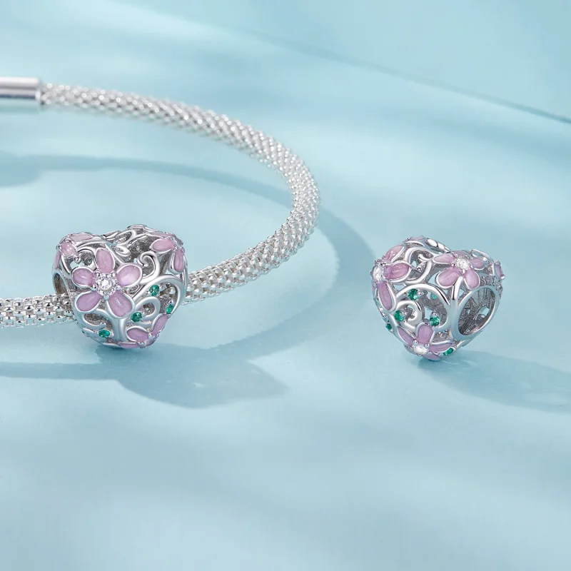 (изображение за) Мъниста с цветя от лоза в стил PANDORA - SCC2739 - Преглед 4