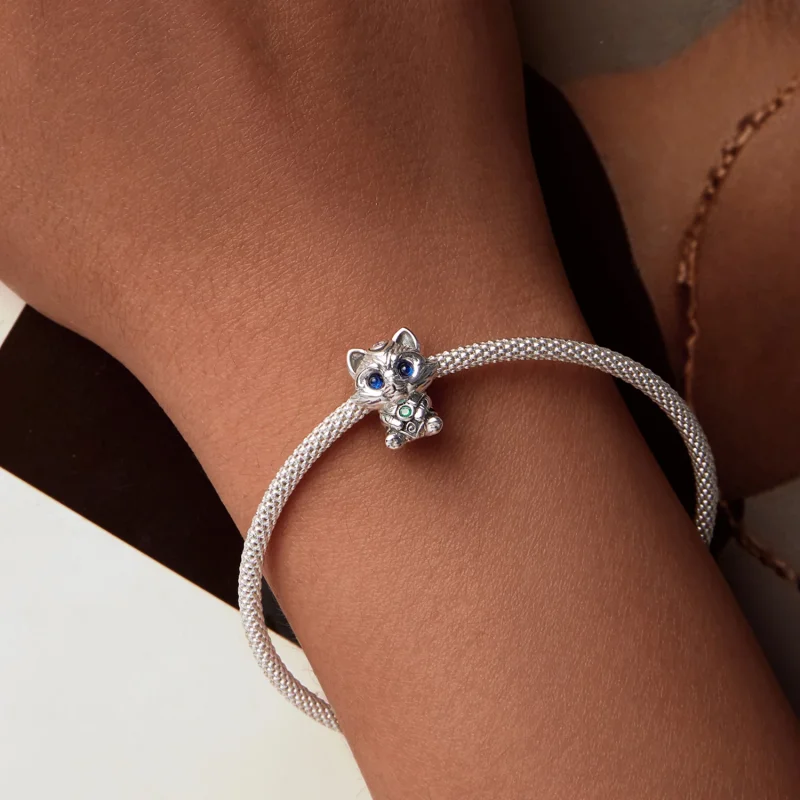 (изображение за) Малки мъниста от миеща мечка в стил PANDORA - SCC2757 - Преглед 7