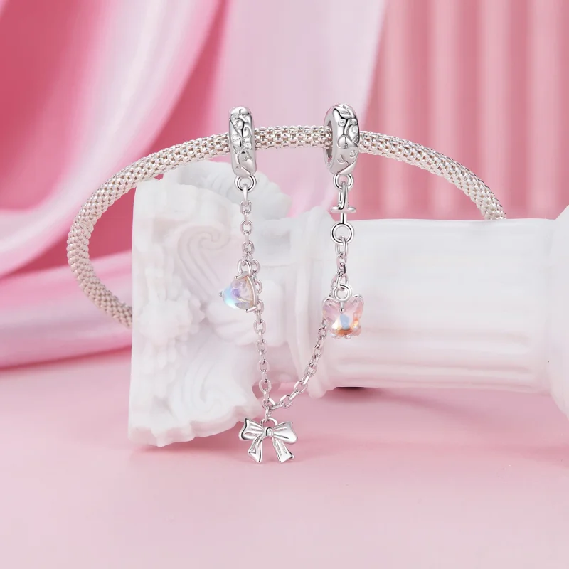 (изображение за) Защитна верига за балетен лък в стил PANDORA - SCC2762 - Преглед 3