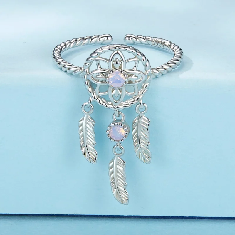 (изображение за) Отворен пръстен PANDORA Style Dream Catcher - SCR1022-E - Преглед 3
