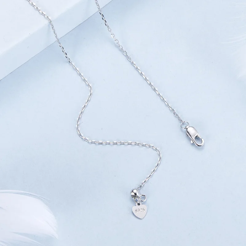 (изображение за) Колие с пискюли в стил PANDORA Water Drop - BSN383 - Преглед 4