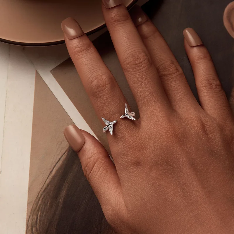 (изображение за) PANDORA Style Asuka Open Ring - SCR1006-E - Преглед 6