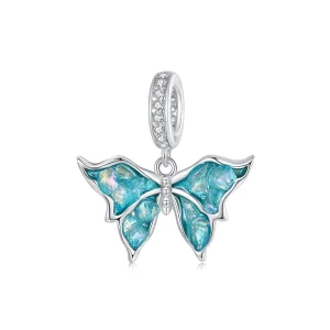 (изображение за) PANDORA Style Blue Morpho Pendant - BSC982