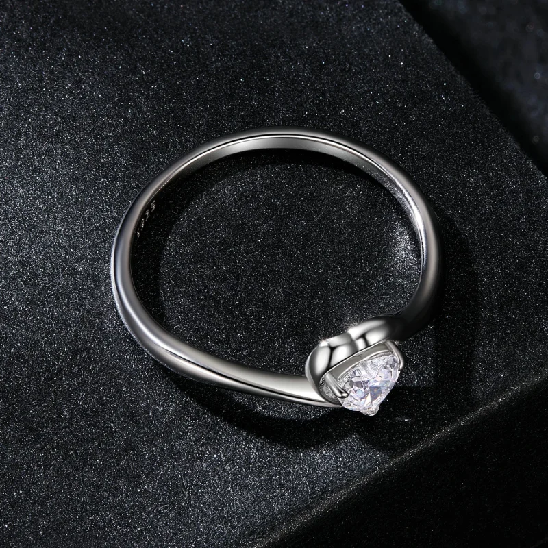 (изображение за) PANDORA Style Exquisite Love Moissanite пръстен (един сертификат) - MSR047 - Преглед 4
