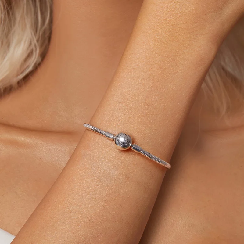 (изображение за) PANDORA Style Forever Love Основна гривна от змийска кост - SCB272 - Преглед 7