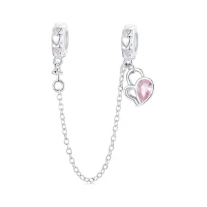 (изображение за) PANDORA Style Lover Heart Lock Безопасна верига - BSC975