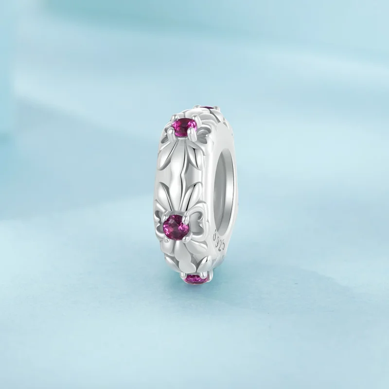 (изображение за) PANDORA Style Retro Iris Silicone Spacer Beads - SCC2756 - Преглед 2