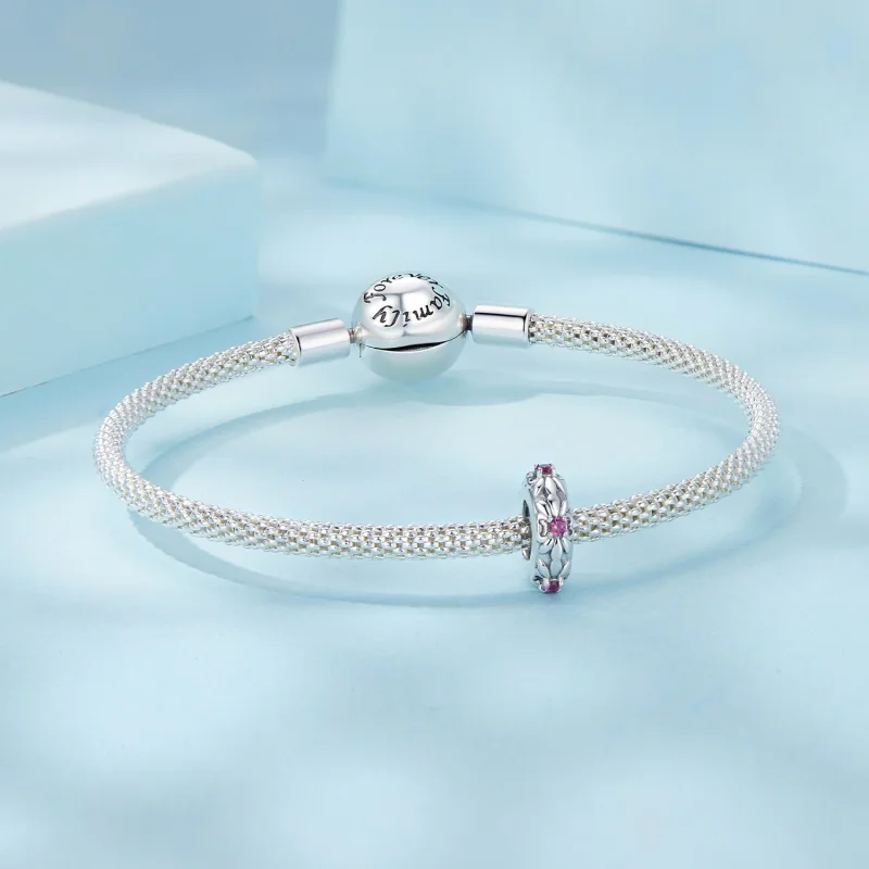 (изображение за) PANDORA Style Retro Iris Silicone Spacer Beads - SCC2756 - Преглед 5