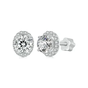 Обеци със звезден моасанит в стил PANDORA 0,5ct (два сертификата) - MSE054 (изображение за) Обеци със звезден моасанит в стил PANDORA 0,5ct (два сертификата) - MSE054