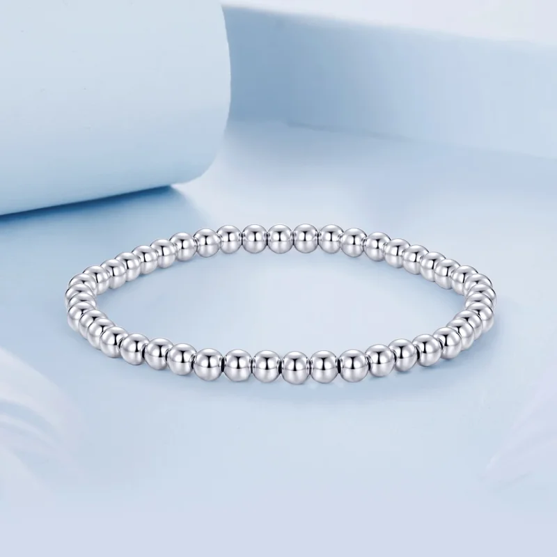 (изображение за) Сребърна гривна от мъниста в стил PANDORA - BSB175 - Преглед 3