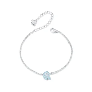 Синя гривна от раковина в стил PANDORA - BSB176 (изображение за) Синя гривна от раковина в стил PANDORA - BSB176