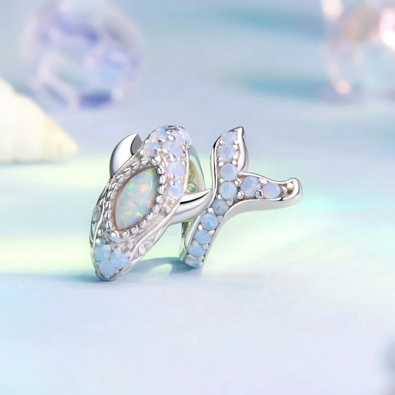 (изображение за) Талисман Син кит в стил PANDORA - BSC1015 - Преглед 2