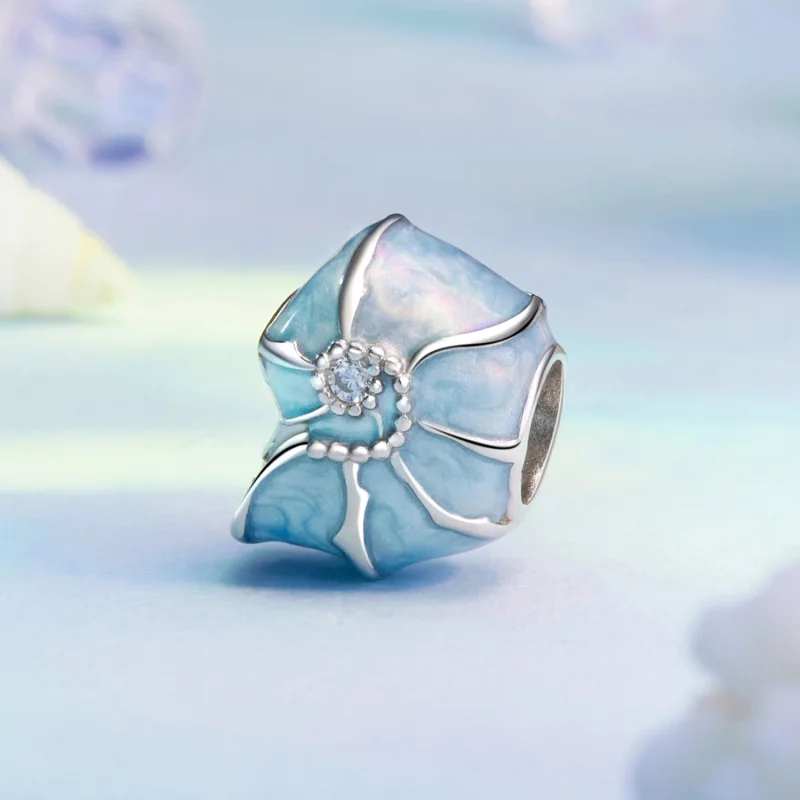 (изображение за) Талисман със синя раковина в стил PANDORA - BSC1018 - Преглед 2