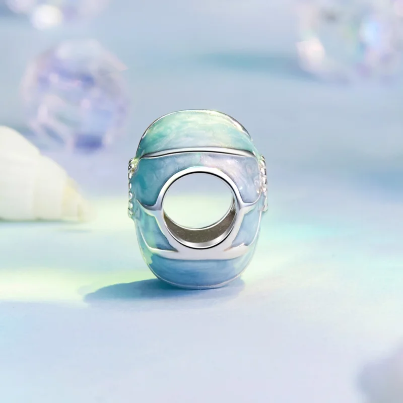 (изображение за) Талисман със синя раковина в стил PANDORA - BSC1018 - Преглед 3