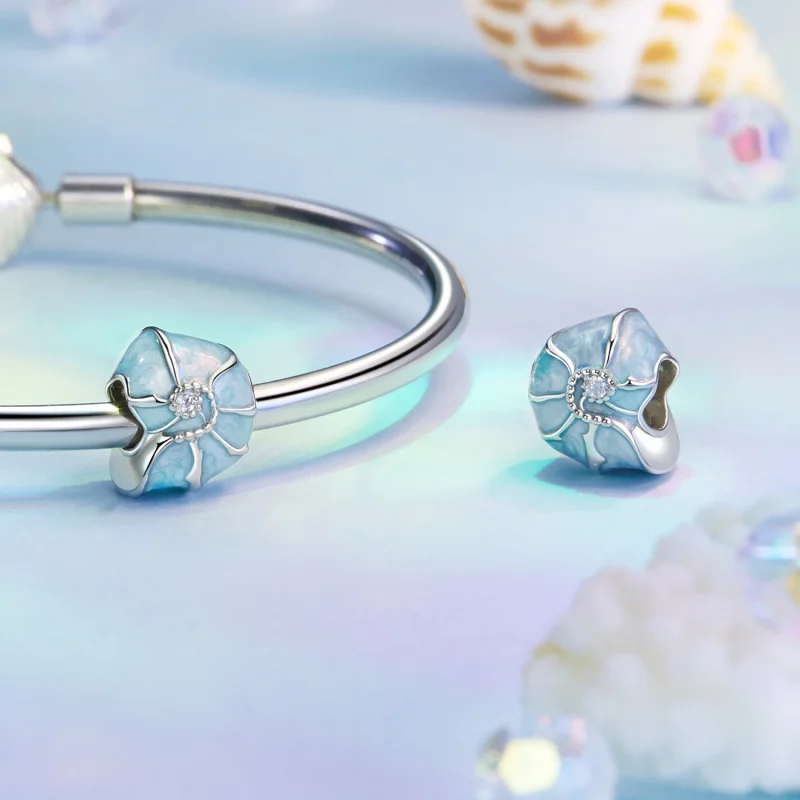 (изображение за) Талисман със синя раковина в стил PANDORA - BSC1018 - Преглед 4