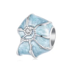 Талисман със синя раковина в стил PANDORA - BSC1018 (изображение за) Талисман със синя раковина в стил PANDORA - BSC1018