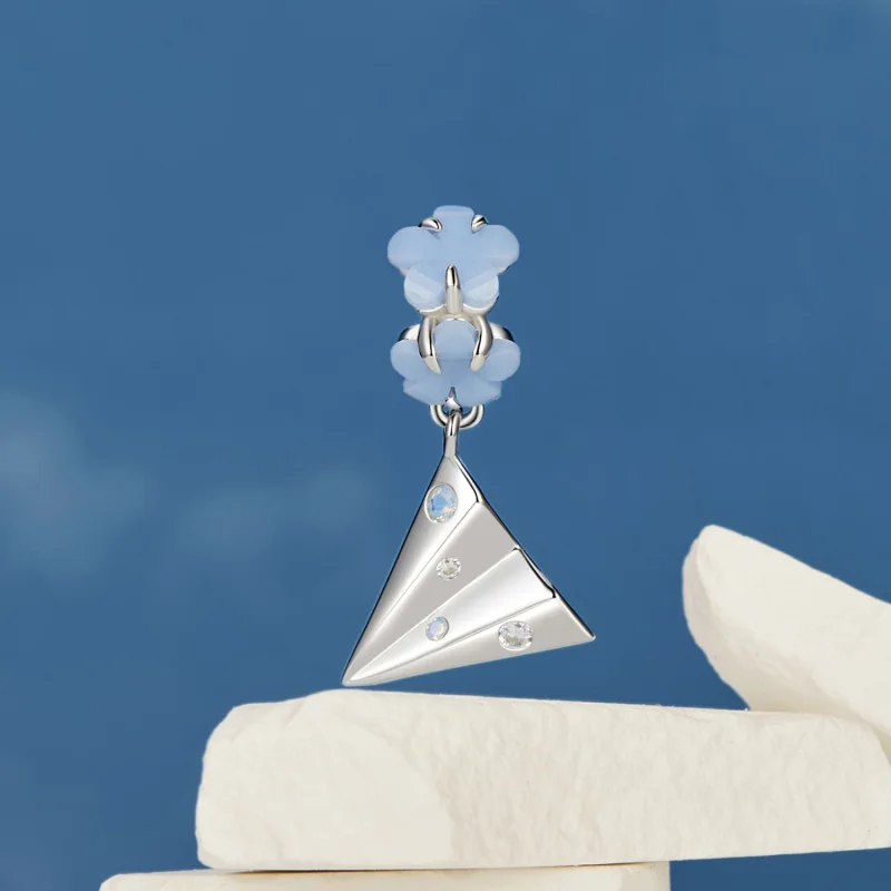 (изображение за) Висулка от хартиен самолет в стил PANDORA - BSC1027 - Преглед 2