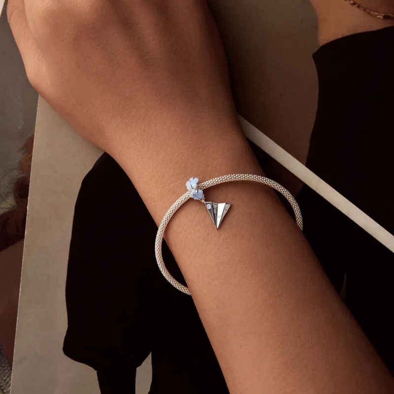 (изображение за) Висулка от хартиен самолет в стил PANDORA - BSC1027 - Преглед 5