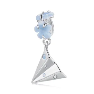 (изображение за) Висулка от хартиен самолет в стил PANDORA - BSC1027
