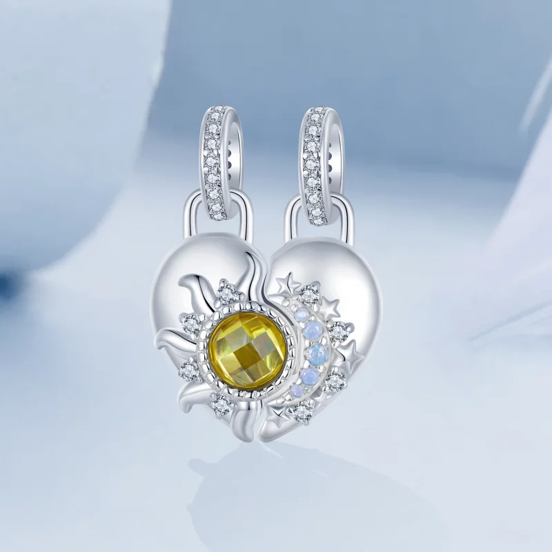 (изображение за) Любовна висулка Слънце и Луна в стил PANDORA - BSC1034 - Преглед 2