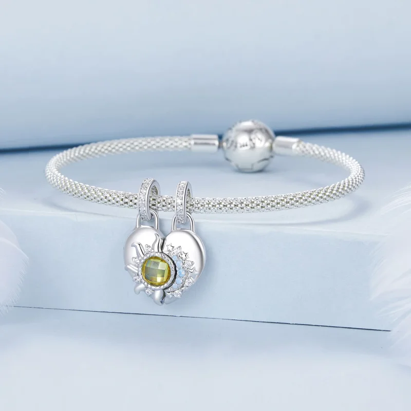 (изображение за) Любовна висулка Слънце и Луна в стил PANDORA - BSC1034 - Преглед 6
