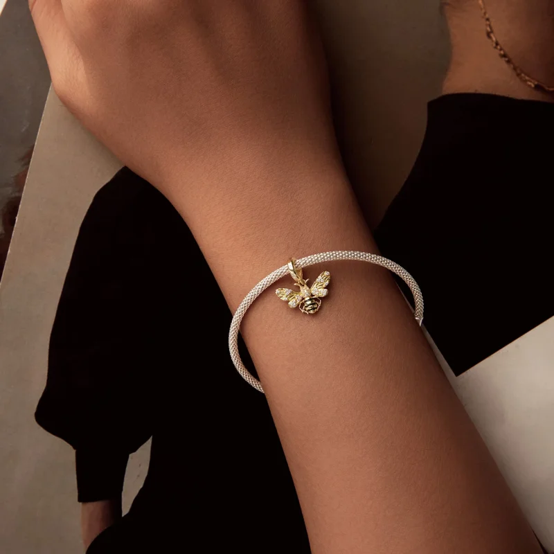 (изображение за) Медальон Пчела в стил PANDORA - BSC1035 - Преглед 5