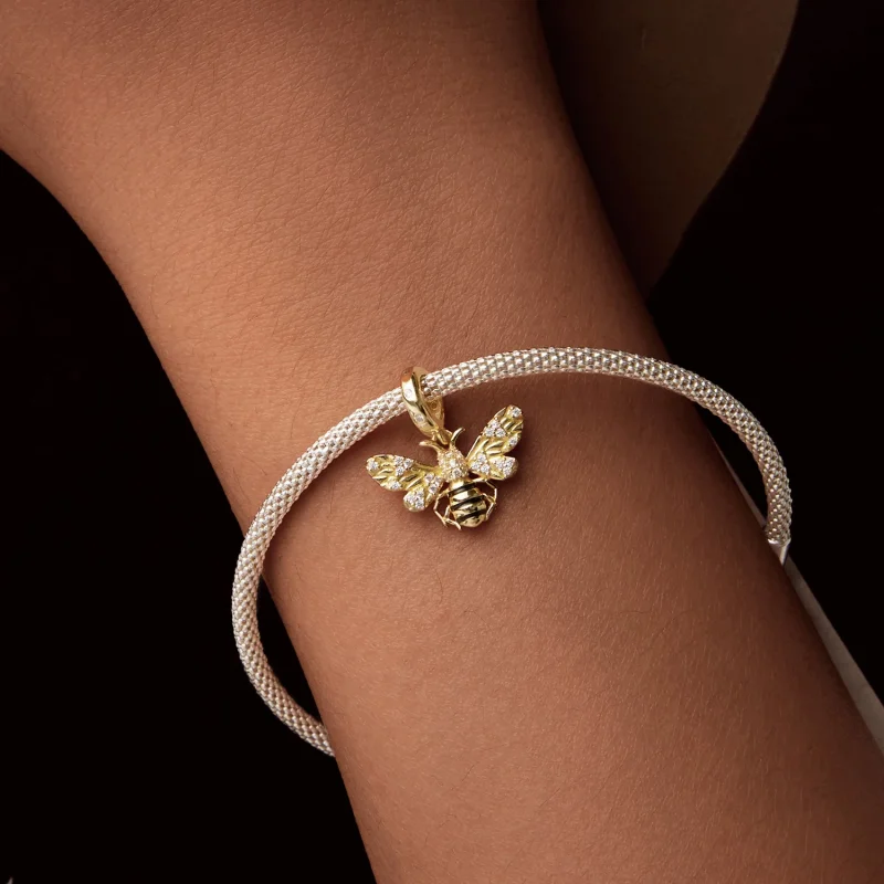 (изображение за) Медальон Пчела в стил PANDORA - BSC1035 - Преглед 6