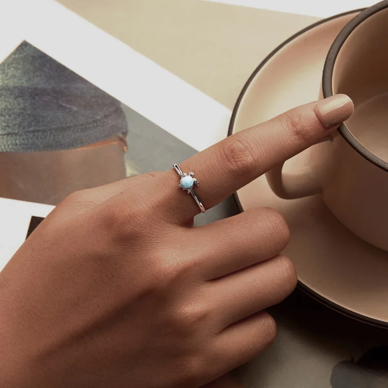 (изображение за) Пръстен костенурка в стил PANDORA - BSR553-E - Преглед 5