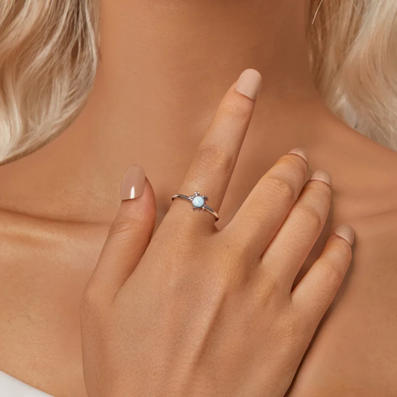(изображение за) Пръстен костенурка в стил PANDORA - BSR553-E - Преглед 6