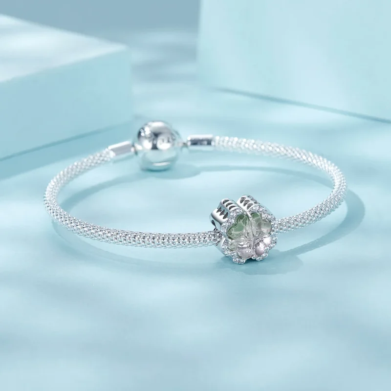 (изображение за) Талисман с четирилистна детелина в стил PANDORA - SCC2803 - Преглед 5