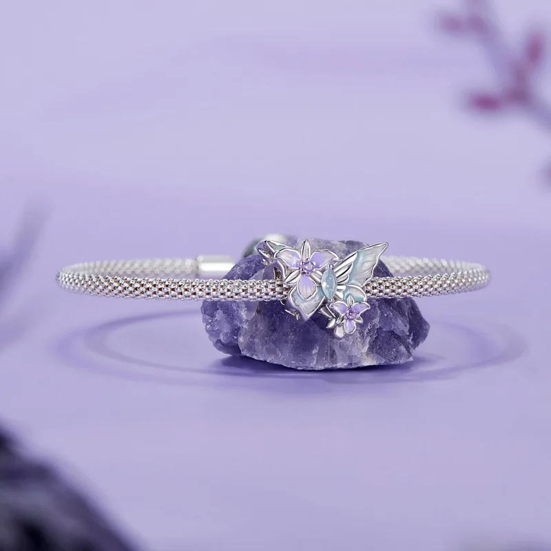 (изображение за) Талисман PANDORA Style Butterfly Iris - BSC1030 - Преглед 5