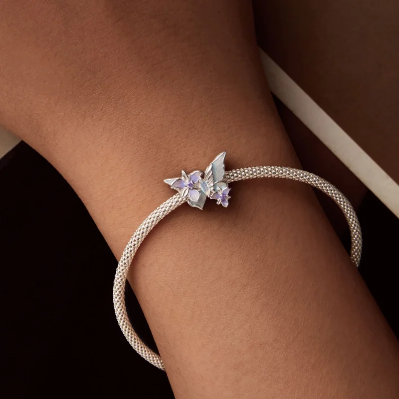 (изображение за) Талисман PANDORA Style Butterfly Iris - BSC1030 - Преглед 7