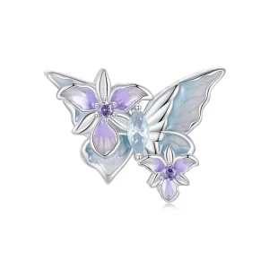 Талисман PANDORA Style Butterfly Iris - BSC1030 (изображение за) Талисман PANDORA Style Butterfly Iris - BSC1030