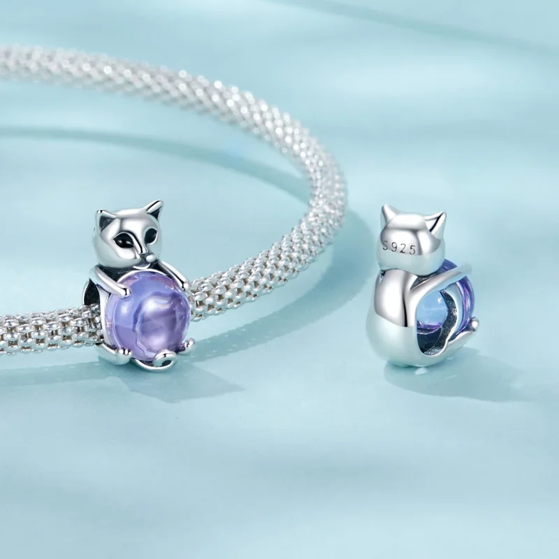 (изображение за) Талисман с камъни PANDORA Style Cat - SCC2796 - Преглед 4