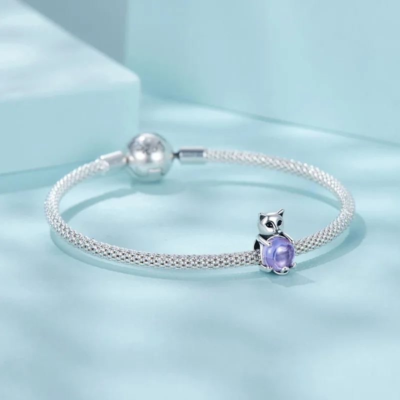 (изображение за) Талисман с камъни PANDORA Style Cat - SCC2796 - Преглед 5