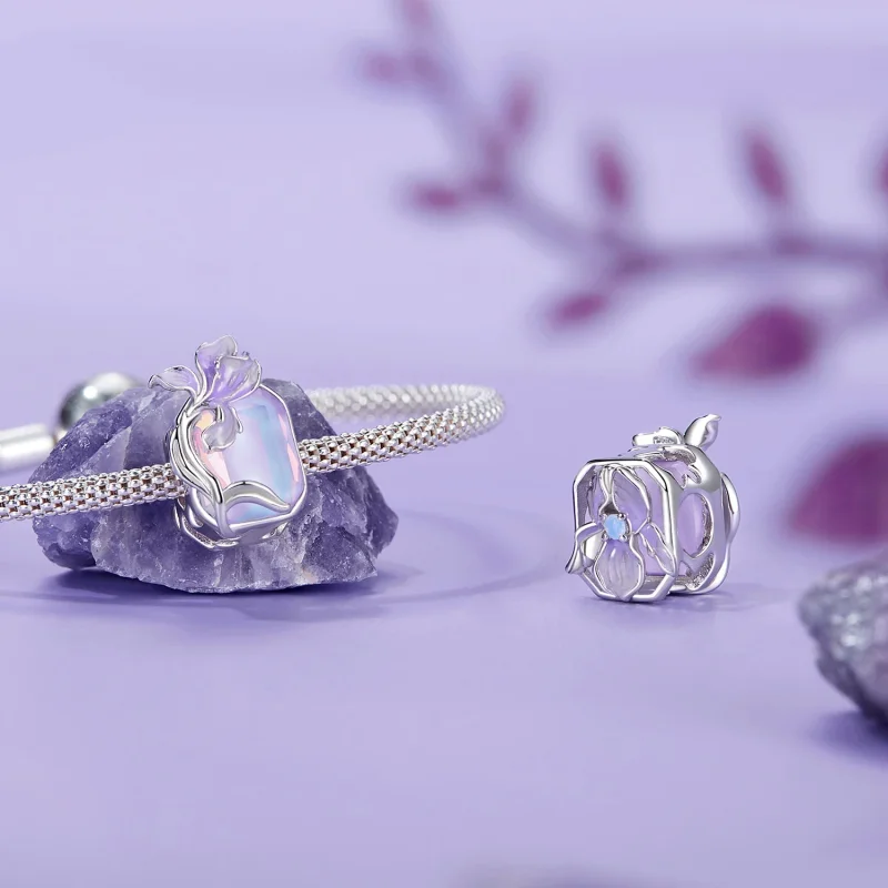 (изображение за) Талисман PANDORA Style Crystal Iris - BSC1032 - Преглед 4