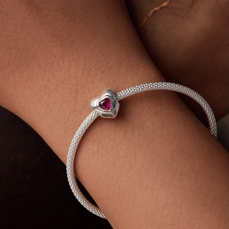 (изображение за) Талисман PANDORA Style Love Heart Classic Halo - SCC2776 - Преглед 7