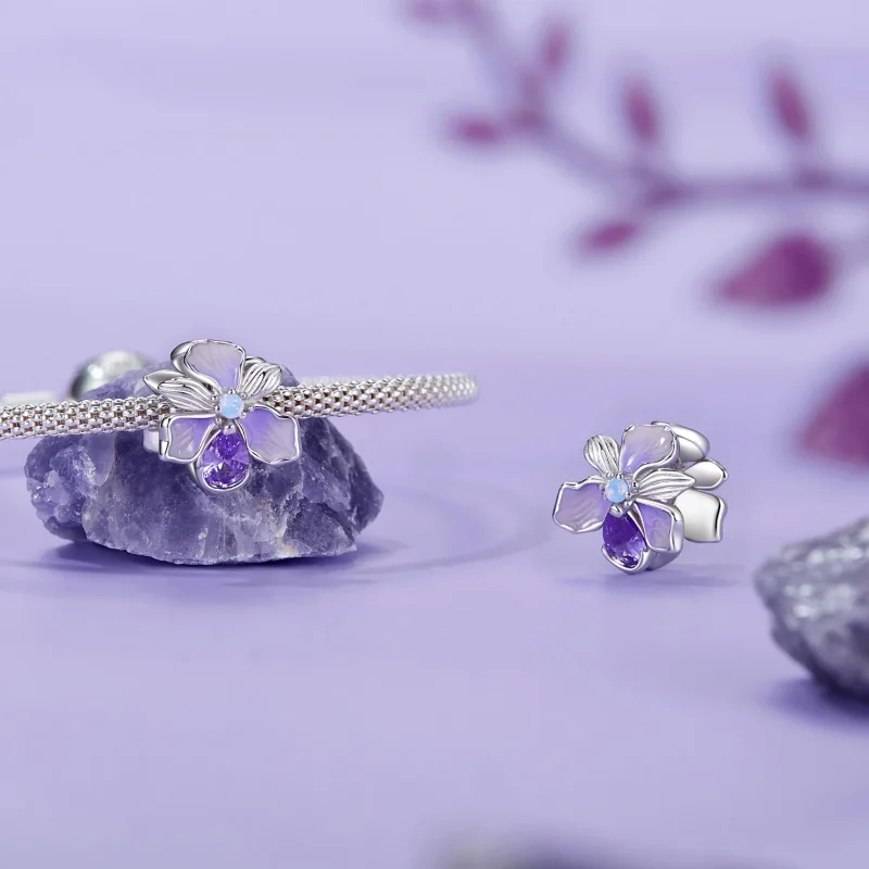 (изображение за) Талисман PANDORA Style Romantic Iris - BSC1031 - Преглед 4