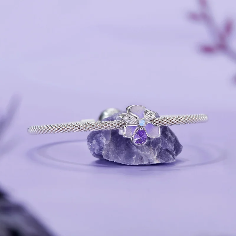 (изображение за) Талисман PANDORA Style Romantic Iris - BSC1031 - Преглед 5