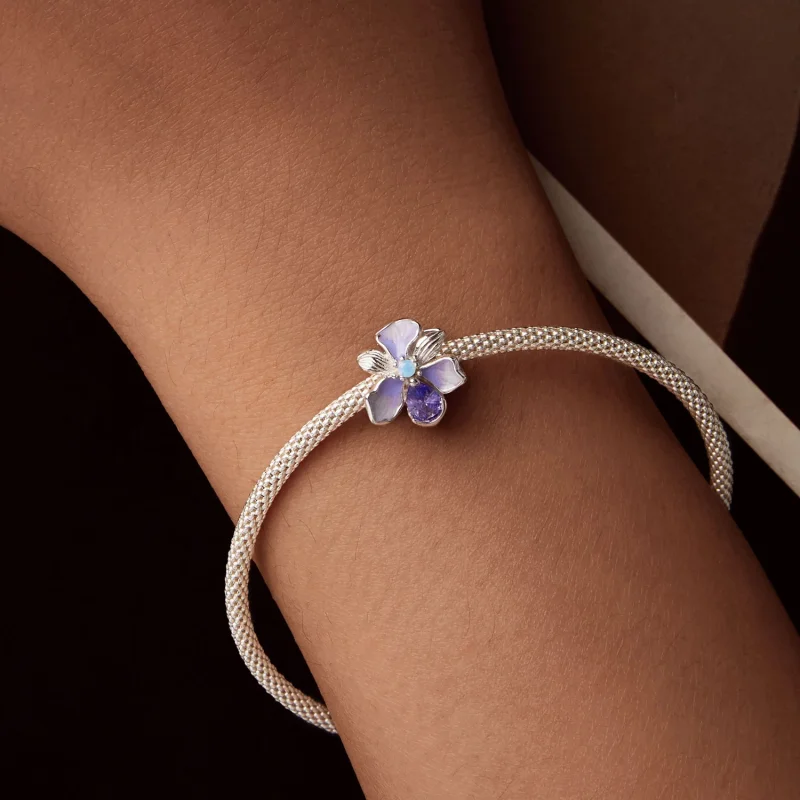 (изображение за) Талисман PANDORA Style Romantic Iris - BSC1031 - Преглед 7