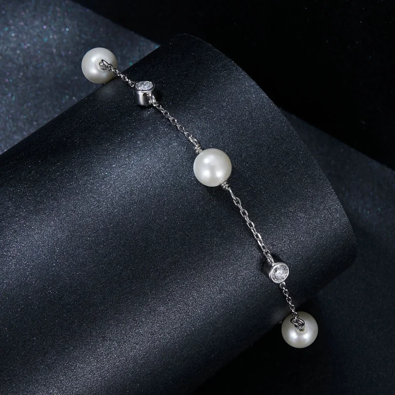 (изображение за) Гривна PANDORA Style Sea Rhythm 0.1ct (с един сертификат) - MSB017 - Преглед 2