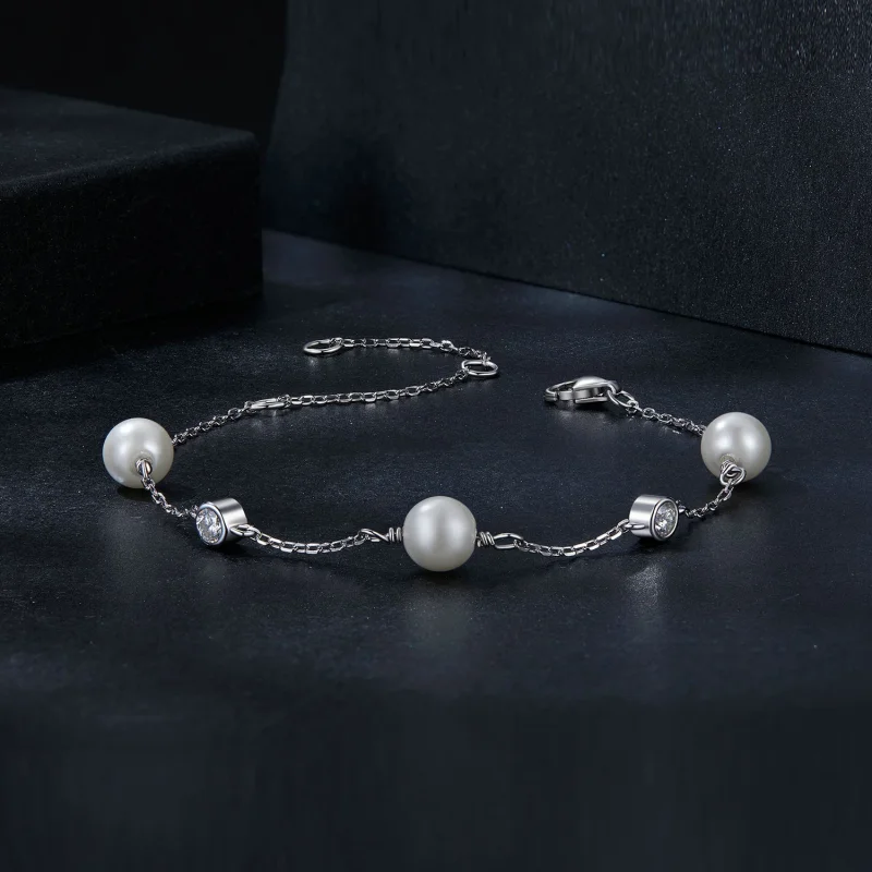 (изображение за) Гривна PANDORA Style Sea Rhythm 0.1ct (с един сертификат) - MSB017 - Преглед 3