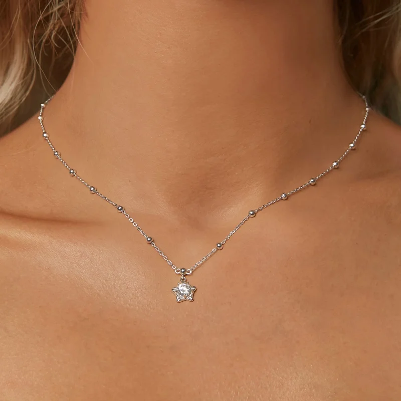 (изображение за) Колие PANDORA Style Starlight 0.5ct (с един сертификат) - MSN036 - Преглед 5