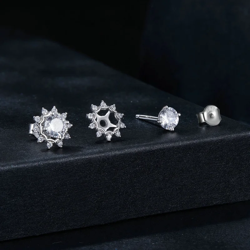 (изображение за) PANDORA Style Brilliant Beauty Обеци с моасанит 0,5 карата (два сертификата) - M - Преглед 8