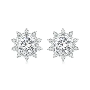 (изображение за) PANDORA Style Brilliant Beauty Обеци с моасанит 0,5 карата (два сертификата) - MSE048